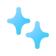 Blue spark icon on a transparent background for the LabSense website, evoking innovation in generative AI and the AI services offered by the company.